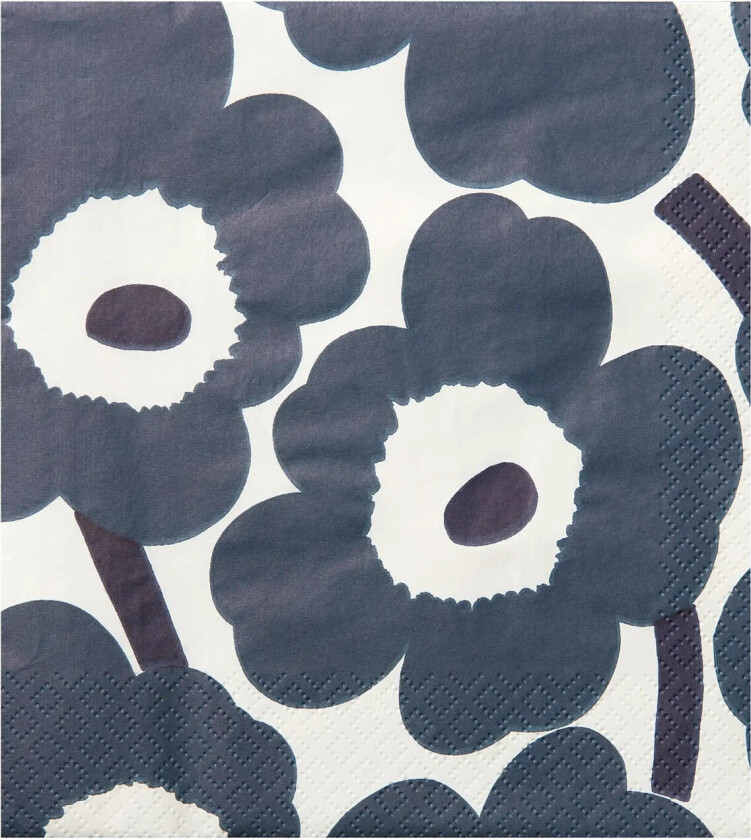 Marimekko Napkin Unikko - Grey - 24X24CM