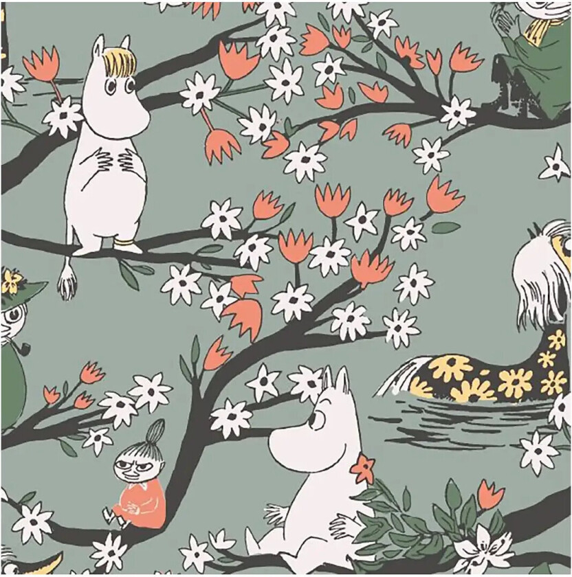 Moomin Napkin Moomin Falls In Love - Green - 33X33CM