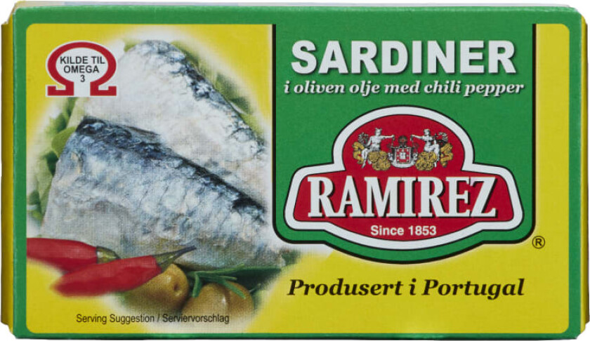 Ramirez Sardiner i oilvenolje med Chilipepper 120g