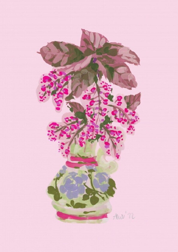 Blooming Vase In Pink - 50x70 cm