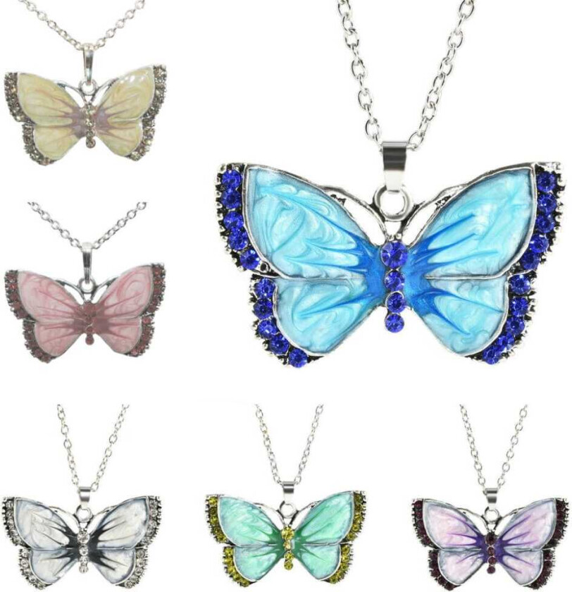 Halskjede - Butterfly - Variant 1 med halskjede