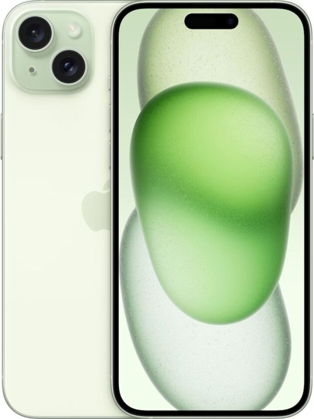 iPhone 15 Plus - 5G smartphone - dobbelt-SIM / Internminne 128 GB - OLED-display - 6.7 - 2796 x 1290 pixels - 2x bakkameraer 48 MP, 12 MP - front camera 12 MP - grønn