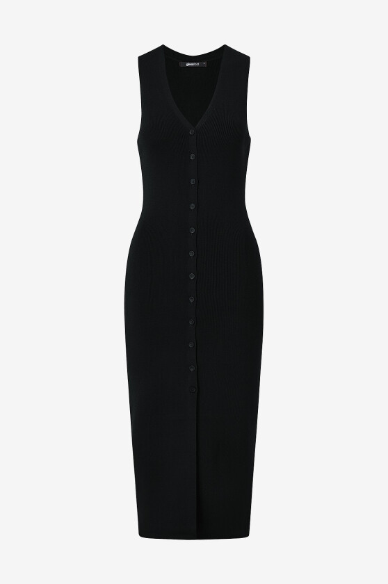 Strikketkjole Knitted Vest Dress - Svart