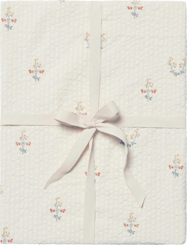 La Fraise Seersucker Fitted Sheet Junior 70x140 Cm - Laken Organisk Bomull Beige - GF150270-000-592EU