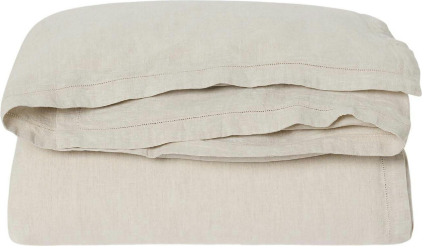Hemstitched En Duvet Cover Double 240x220 Cm - Dynetrekk Lin Beige - GF1268395-0630-104EU