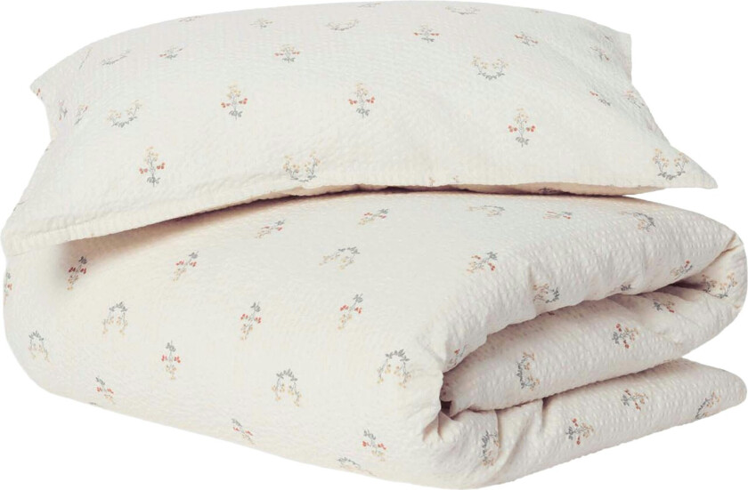 La Fraise Seersucker Sengesett Junior 100x140 + 40x60 Cm - Barnesengetøy Organisk Bomull Beige - GF1470270-000-82EU