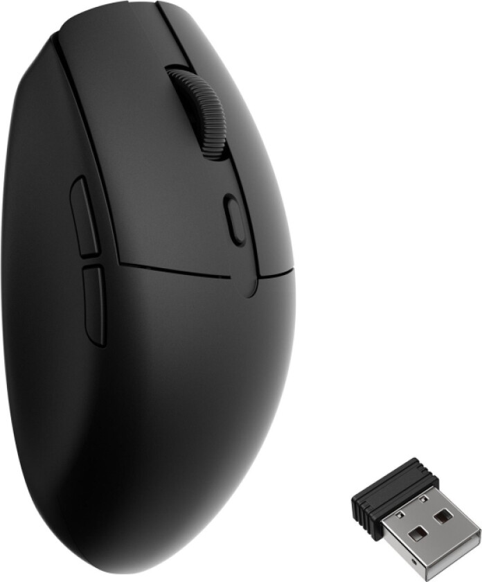 BM22 - Mus - ergonomisk - optisk - trådløs, kablet - Bluetooth 5.2, 2.4 GHz, USB-C - svart