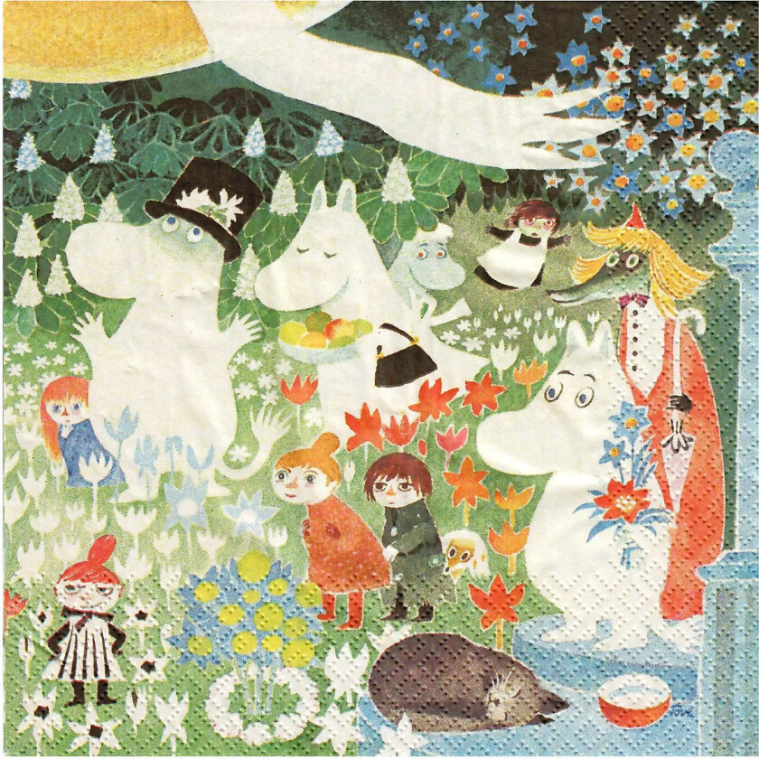 Moomin Napkin Muumit Niityllä - Multi/patterned - 33X33CM