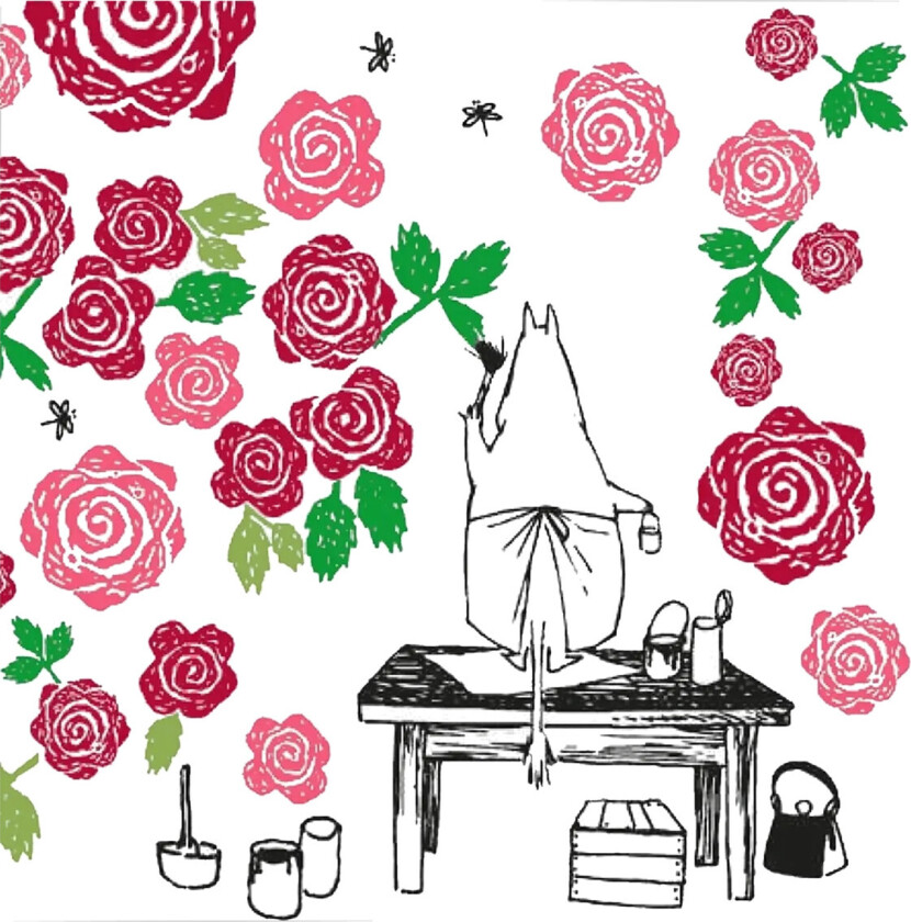Moomin Napkin Ruusumuumi - Pink - 33X33CM