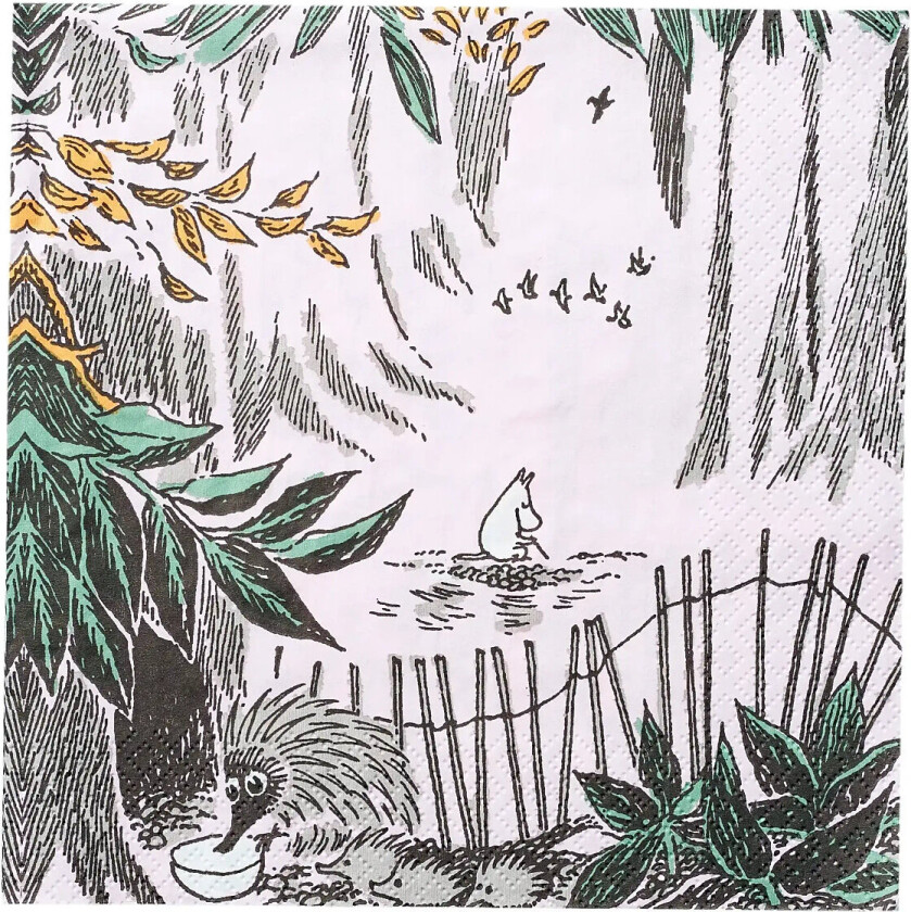 Moomin Napkin Kaipaus Pink - Pink - 33X33CM