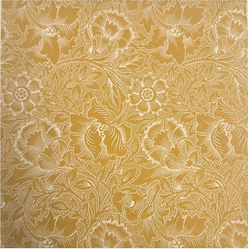 William Morris Napkin Pink & Poppy Napkin - Beige - 24X24CM