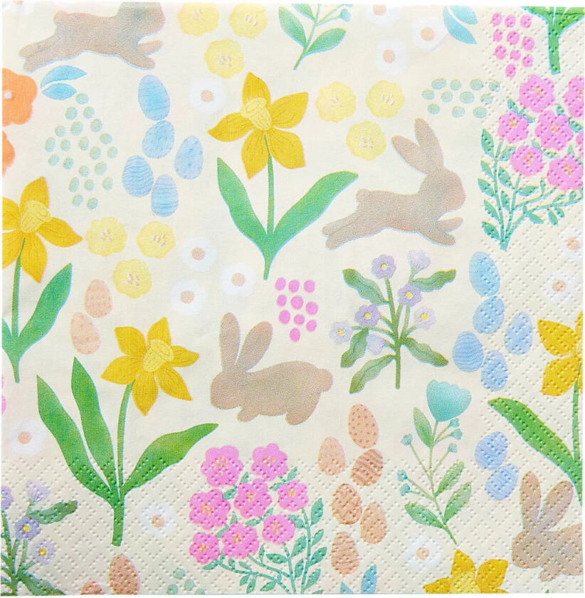 Napkin Bunny - Multi/patterned - 33X33CM