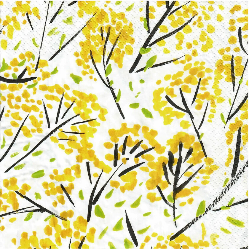 Napkin Onnenpensas - Yellow - 24X24CM