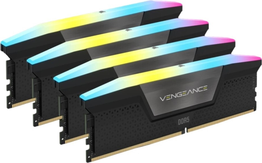 Bilde av Vengeance RGB DDR5-5200 - 192GB - CL38 - Quad Channel (4 stk) - Intel XMP - Svart med RGB