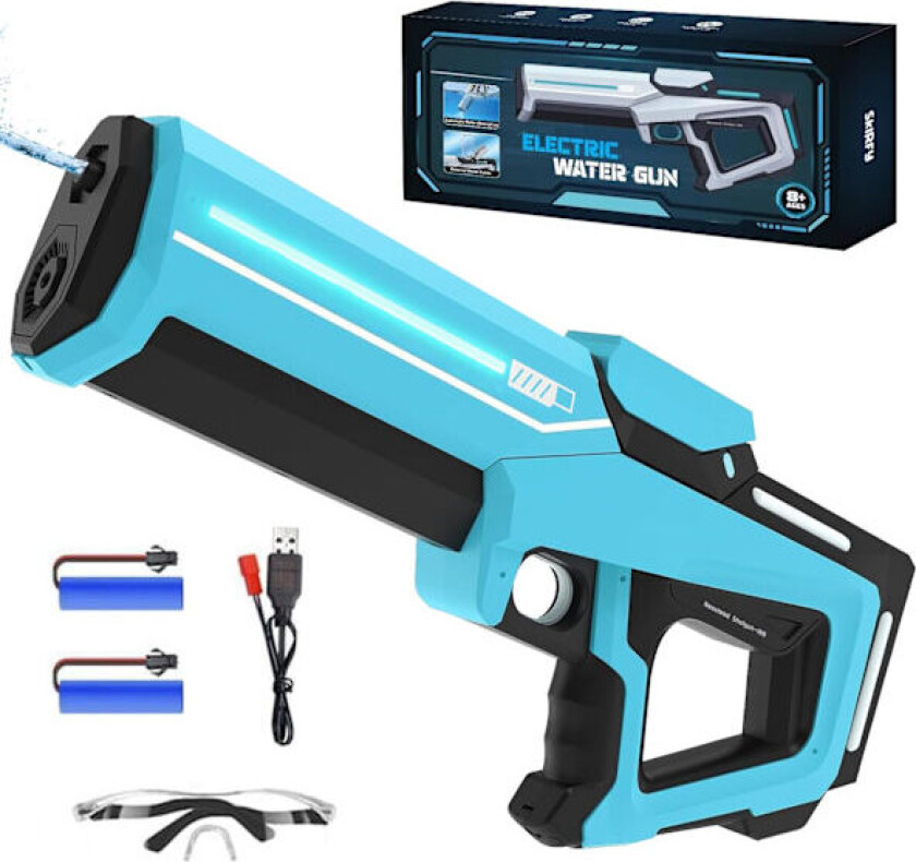 Elektrisk vannpistol, vannpistoler for barn, automatisk vannpistol, vannpistol, vannpistoler for barn voksne, automatiske vanngeværer, for utendørs bruk, svømmebasseng