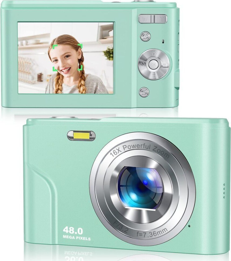 INF Digitalkamera 1080P / 48 megapiksler / 16x zoom Grønn