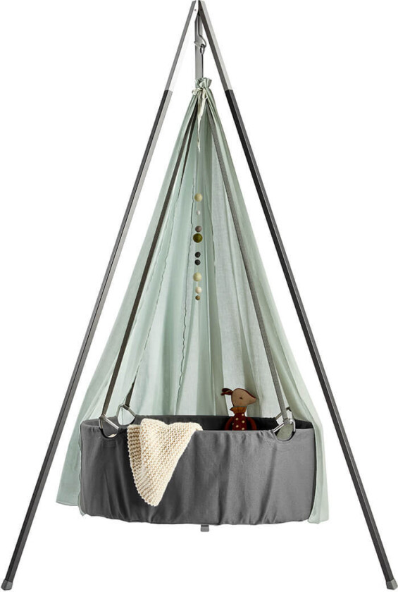 Classic Vugge inkl. madrass grå