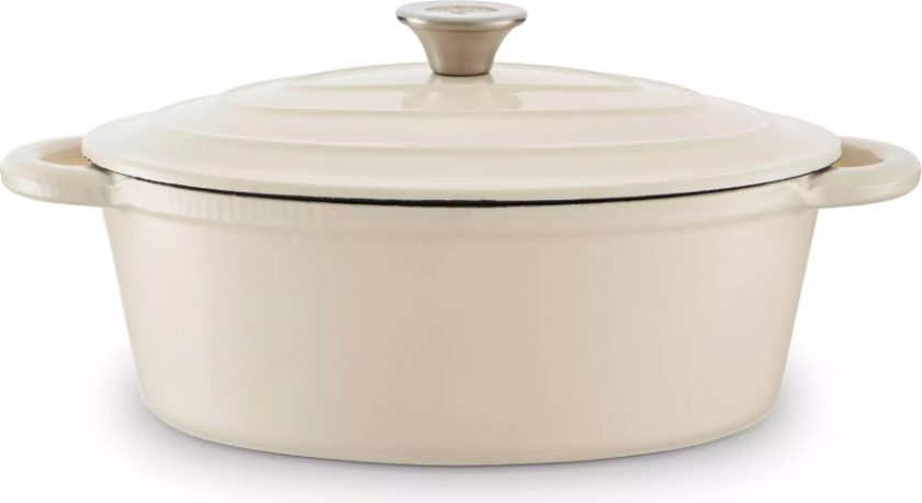 Oval Støpejernsgryte Kremhvit 3 l