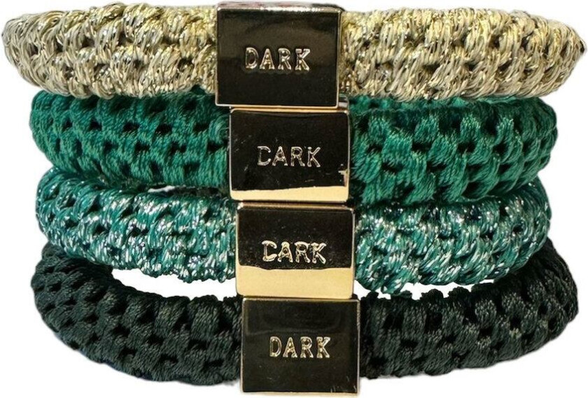 DARK Fat Hair Ties Combo Green Mix 4pcs