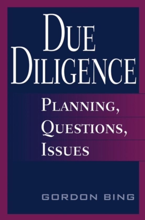 Due Diligence av Gordon Bing (Hardcover)