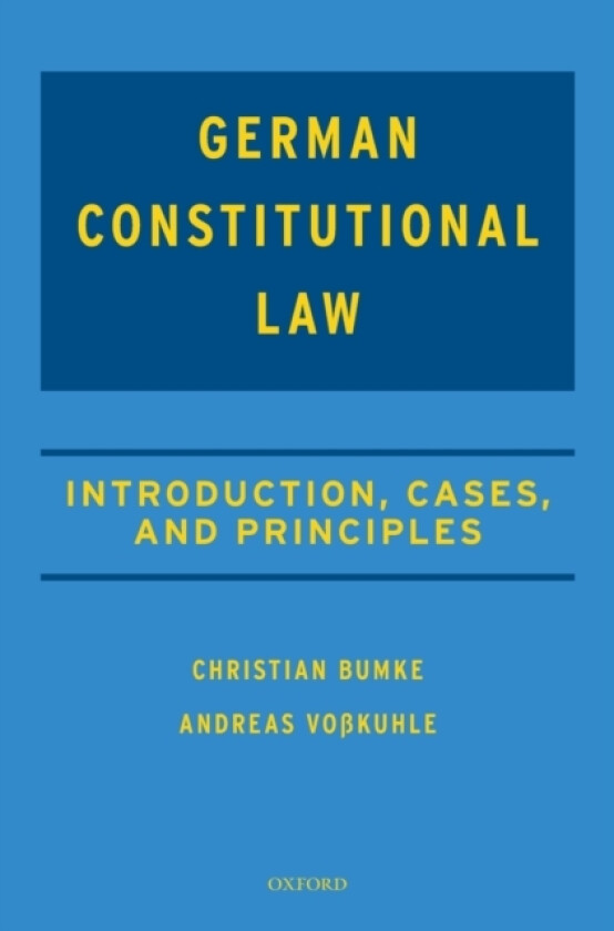 German Constitutional Law av Christian Bumke, Andreas VoBkuhle (Hardcover)
