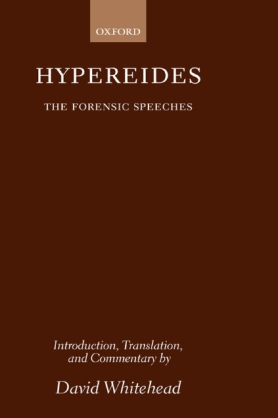 Hypereides: The Forensic Speeches av Hypereides (Hardcover)
