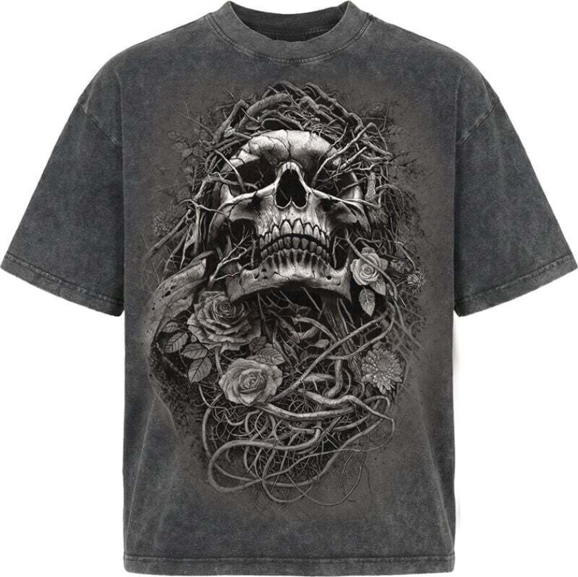 T-skjorte - Acid reaper - Box T-Shirt Acid Wash - S til XXL - Herrer - grå