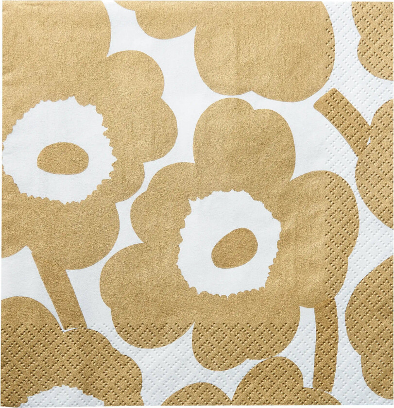 Marimekko Napkin Unikko - Beige - 24X24CM