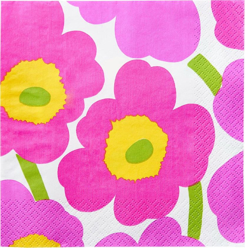 Marimekko Napkin Unikko - Pink - 24X24CM