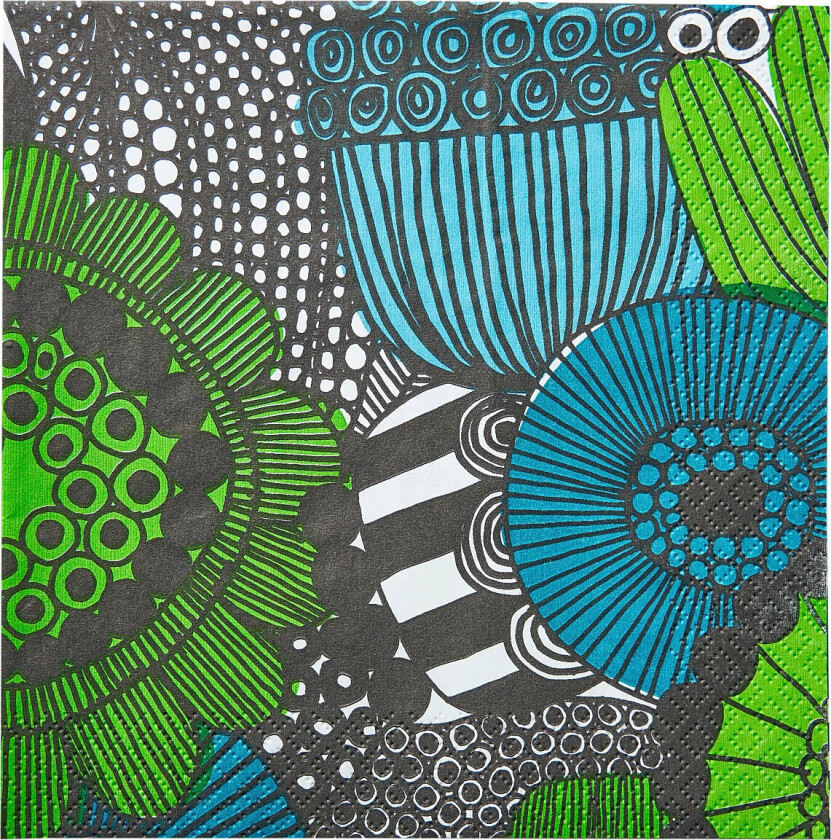 Marimekko Napkin Siirtolapuutarha - Green - 24X24CM