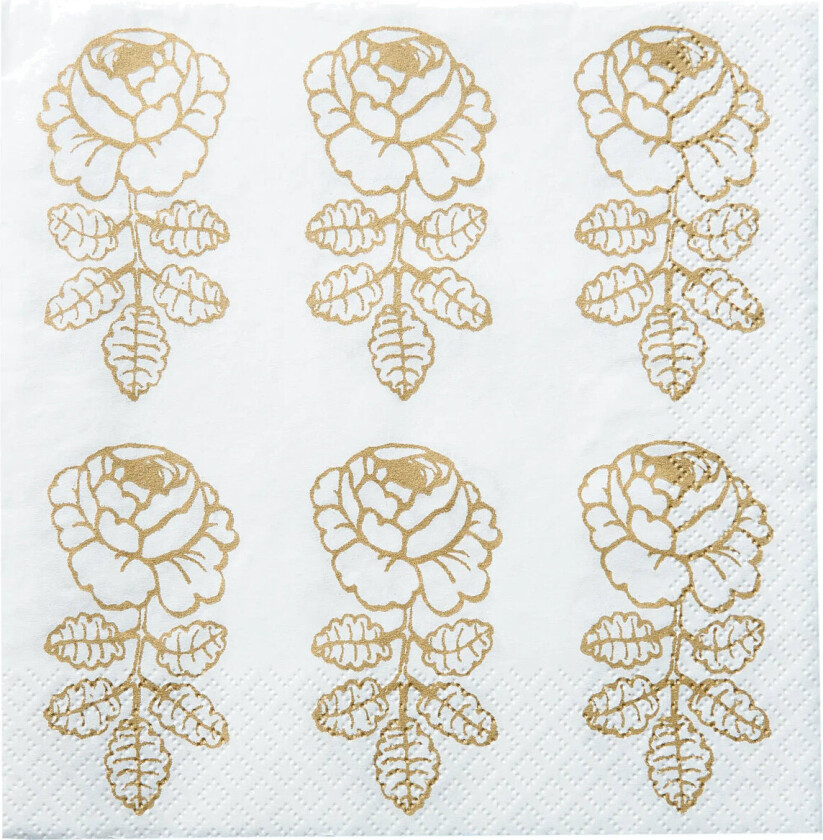 Marimekko Napkin Vihkiruusu - Gold - 24X24CM
