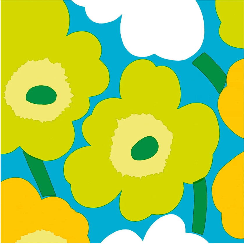 Marimekko Napkin Unikko - Blue - 24X24CM