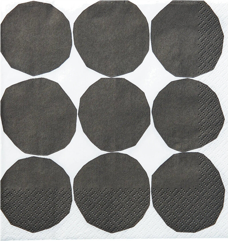 Marimekko Napkin Kivet - Black - 24X24CM