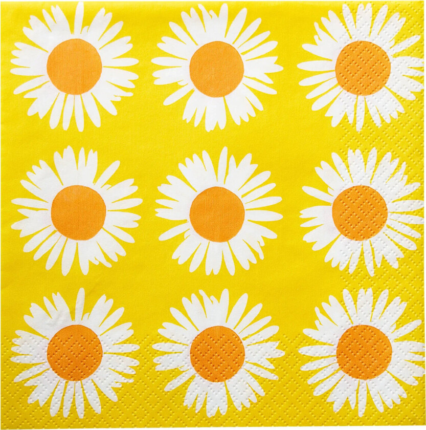 Marimekko Napkin Auringonkukka - Yellow - 24X24CM