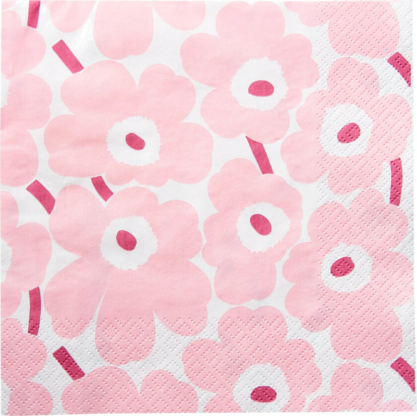 Marimekko Napkin Mini Unikko - Pink - 24X24CM