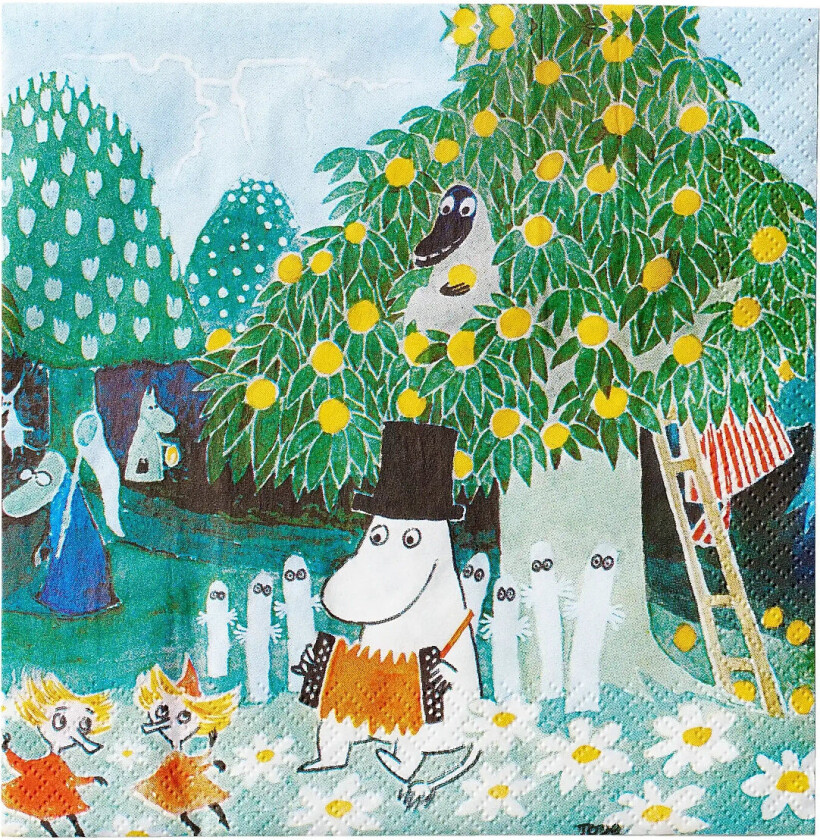 Moomin Napkin Magic Meadow - Green - 33X33CM