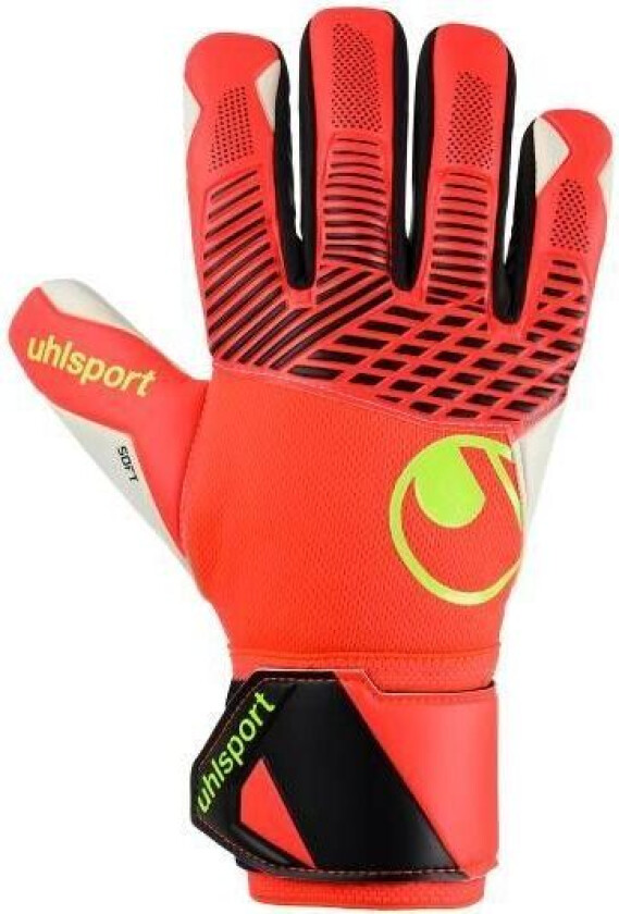 Keeperhansker Fangmaschine Soft HN Pro - Fluo Rød/Hvit/Gul, størrelse 10