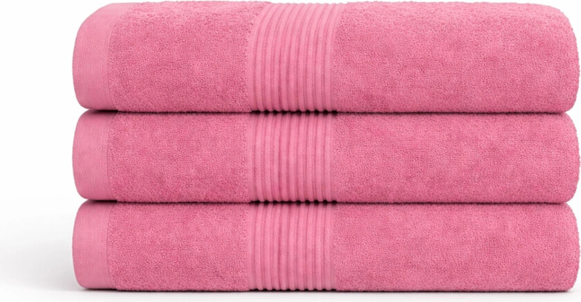 Bomullshåndkle - 100% bomull - 50x100 cm - Rosa