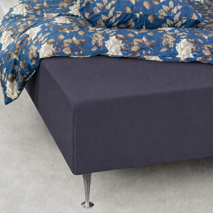 Stretchlaken 70x140 cm - Mørkeblått - 100% bomull jerseylaken - Faconlagen til juniormadrass