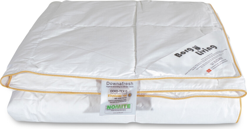 Sommerdyne - 200x200 cm - Dobbeltdyne med 100% gåsedun - Borg Living lett sommerdyne