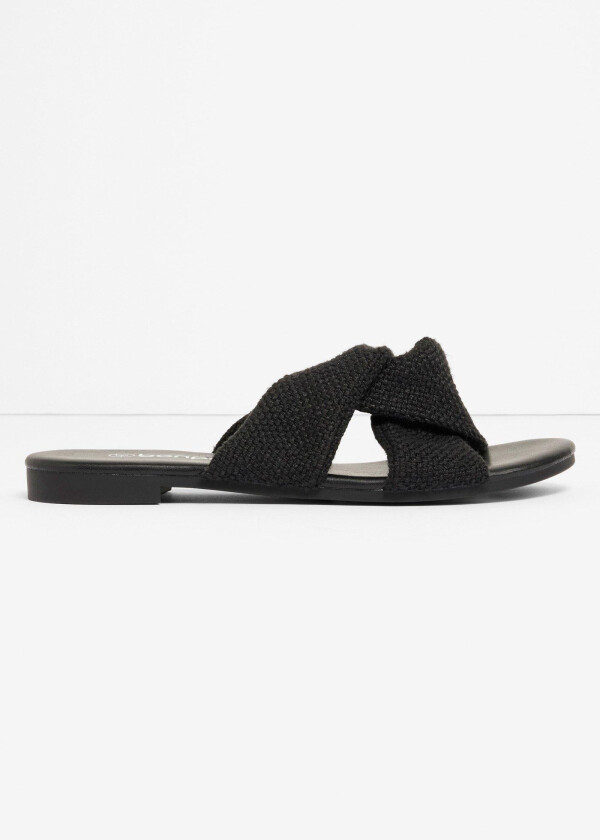 Slip-in sandaler med knute