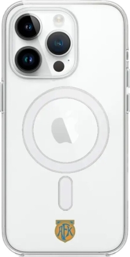 iPhone 14 Pro Aalesunds FK Clear case (MagSafe) -mobildeksel, hvit