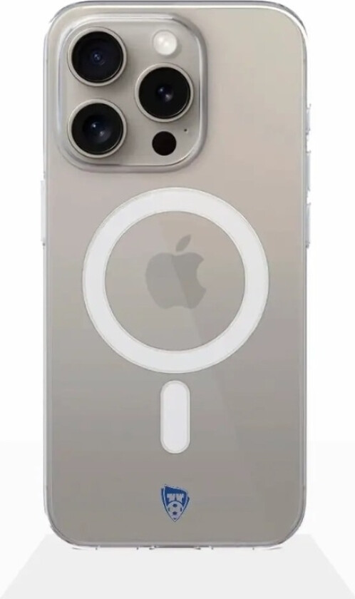 iPhone 16 Pro Max Sarpsborg 08 Clear case (MagSafe) -mobildeksel, hvit