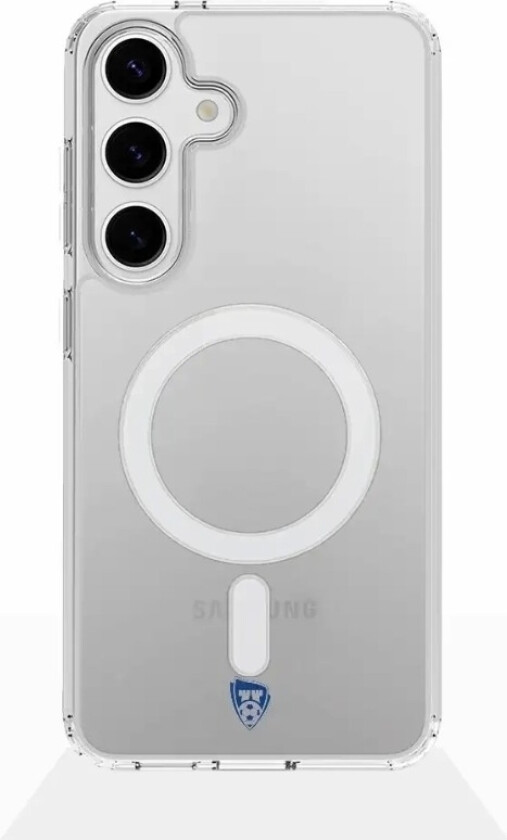 Samsung Galaxy S25+ Sarpsborg 08 Clear case (MagSafe) -mobildeksel, hvit