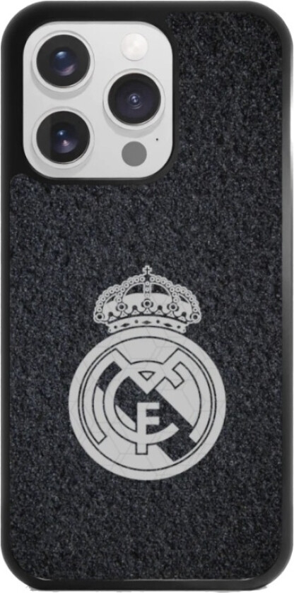 iPhone 15 Pro Real Madrid 3D mobildeksel, svart