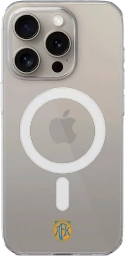iPhone 16 Pro Aalesunds FK Clear case (MagSafe) -mobildeksel, hvit