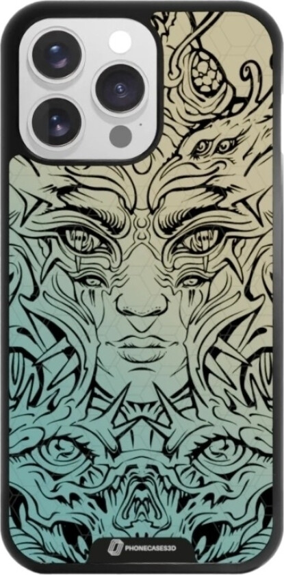 iPhone 16 Pro Max Urban Pixel 3D mobildeksel, svart
