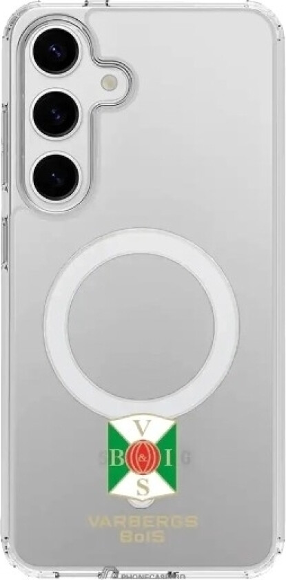 Samsung Galaxy S25 Varbergs BoIS Clear case (MagSafe) -mobildeksel, hvit