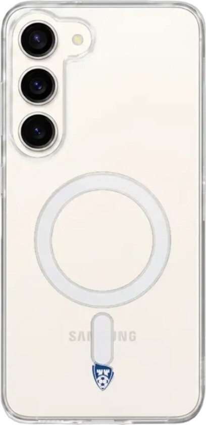 Samsung Galaxy S26+ Sarpsborg 08 Clear case (MagSafe) -mobildeksel, hvit