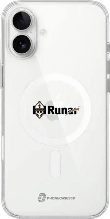 iPhone 16 Plus IL Runar Clear case -mobildeksel, hvit
